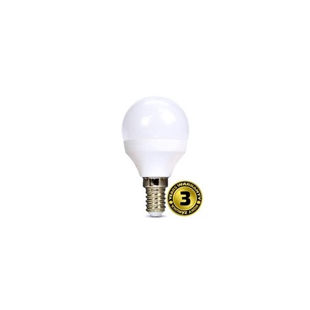 Solight LED žárovka, miniglobe, 6W, E14, 4000K, 510lm, bílé provedení