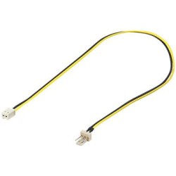 PREMIUMCORD Kabel napájecí pro ventilátor z 2 pinového FAN na 3 pinový FAN konektor pro zastrčení do ventilátoru