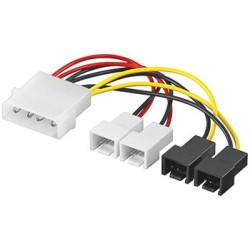 PREMIUMCORD Kabel napájecí FAN 5,25"-2x 12V, 2x 5V TX 3pin
