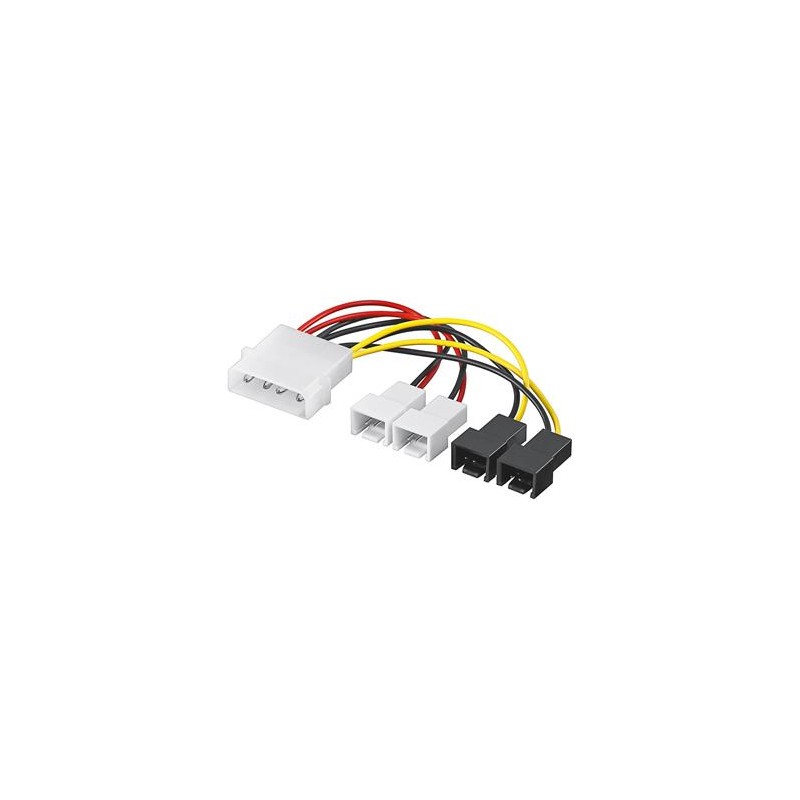 PREMIUMCORD Kabel napájecí FAN 5,25"-2x 12V, 2x 5V TX 3pin