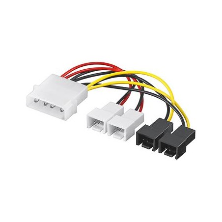 PREMIUMCORD Kabel napájecí FAN 5,25"-2x 12V, 2x 5V TX 3pin