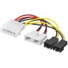 PREMIUMCORD Kabel napájecí FAN 5,25"-2x 12V, 2x 5V TX 3pin