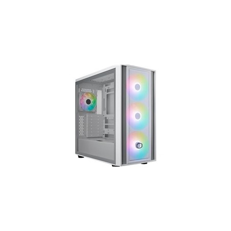 Cooler Master case MasterBox 600, ATX, Průhledná bočnice, 3x 140mm ARGB Fan, 1x 120mm ARGB Fan, ARGB Hub, Bílá