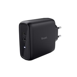 TRUST nabíječka MAXO 65W, 2x USB-C, černá