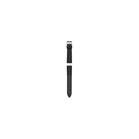 Garett univerzální řemínek 20 mm, černý se zlatým zapínáním, ekokůže