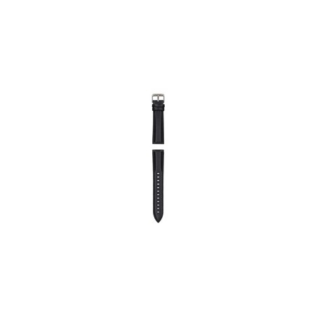 Garett univerzální řemínek 20 mm, černý se stříbrným zapínáním, ekokůže