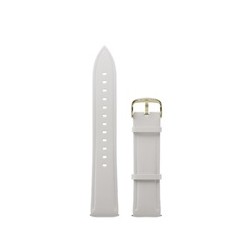 Garett univerzální řemínek 20 mm, bílý se zlatým zapínáním, ekokůže