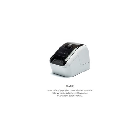 BAZAR - BROTHER tiskárna štítků QL-800 - 62mm, termotisk, USB, Profesionální Síťová Tiskárna Štítků - pošk. obal