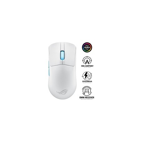 ASUS myš ROG Harpe Ace Aim Lab Edition, Bluetooth, bílá