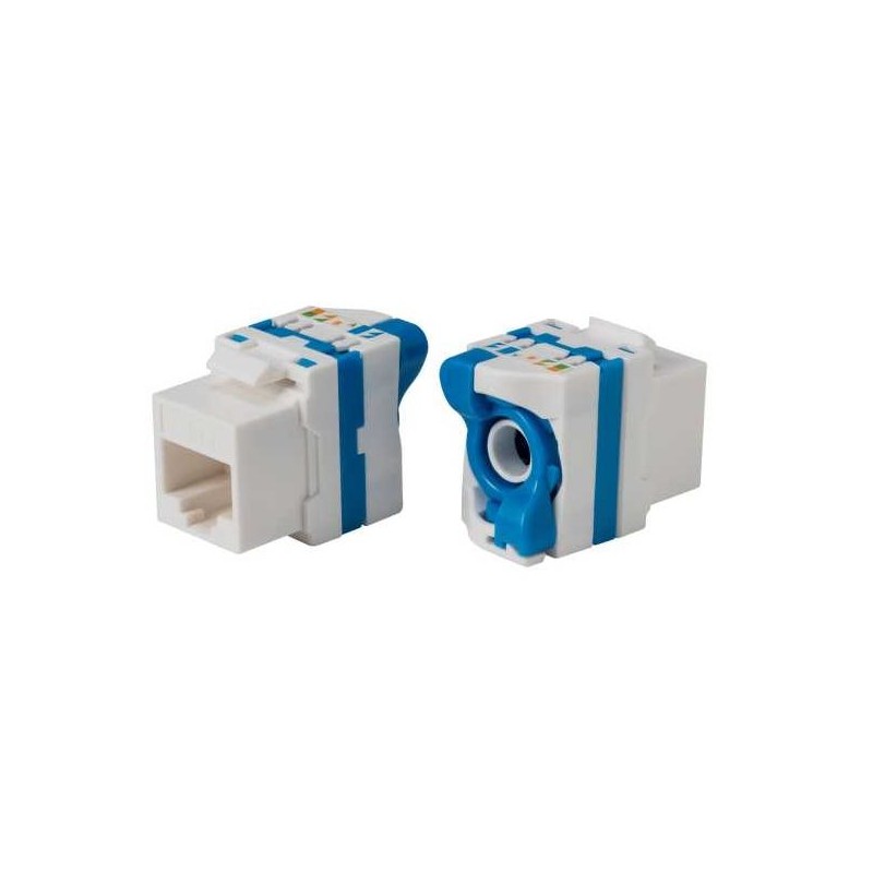 Keystone Cat5E, UTP, samozařezávací se zámkem, bílý