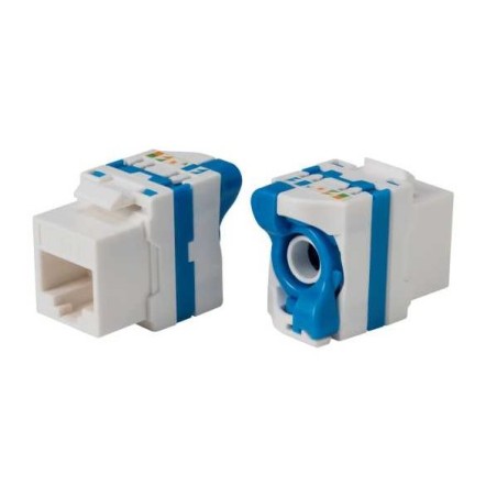 Keystone Cat5E, UTP, samozařezávací se zámkem, bílý