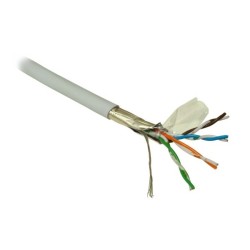 FTP kabel PlanetElite, Cat5E, licna(lanko), PVC, Dca, šedý, 305m