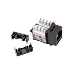 Keystone LEXI-Net Cat5E, UTP, duální svorkovnice, černý s vyvazovacím očkem