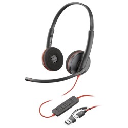 Poly Blackwire 3220 náhlavní souprava, USB-C/A adaptér, stereo
