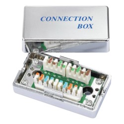 Spojovací box STP Cat5E narážecí, stříbrná