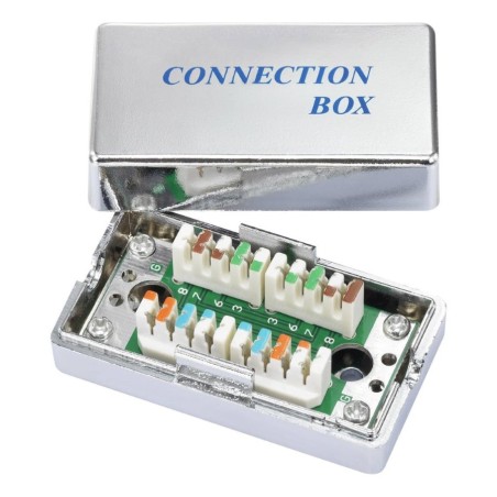 Spojovací box STP Cat5E narážecí, stříbrná