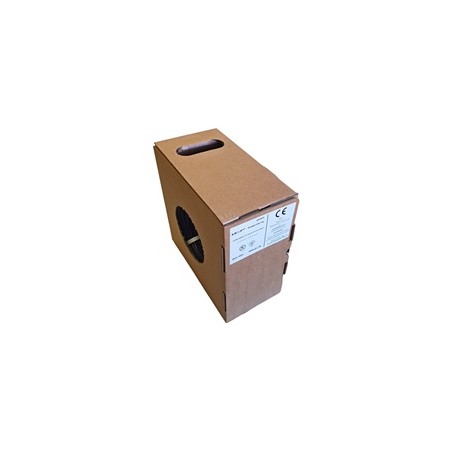 FTP kabel LEXI-Net Cat5E, drát, dvojitý venkovní PE+PVC, černý, 100m, box