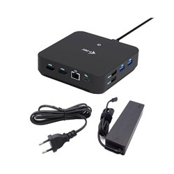 i-tec USB-C DP Dual HDMI Docking Station, PD 100W + Universal Charger 100W