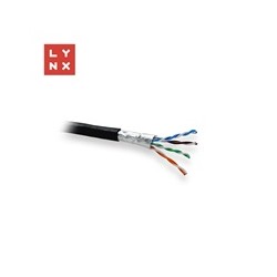 LYNX FTP kabel, Cat5e, PE (Fca), 0,5mm, celoměděný, venkovní, černý, box 305m