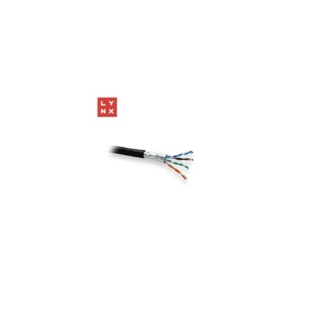 LYNX FTP kabel, Cat5e, PE (Fca), 0,5mm, celoměděný, venkovní, černý, box 305m