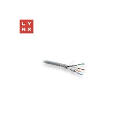 LYNX SFTP kabel, Cat6a, LSZH, celoměděný, vnitřní, šedý, cívka 500m