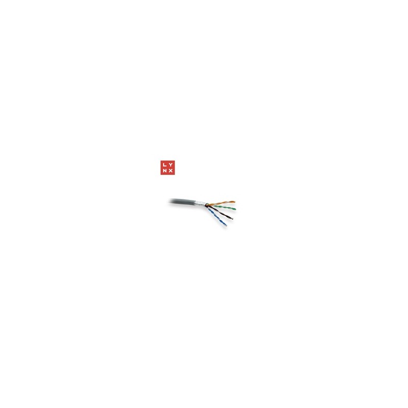 LYNX FTP kabel, Cat5e, LSZH, 0,5mm, celoměděný, vnitřní, šedý, box 305m