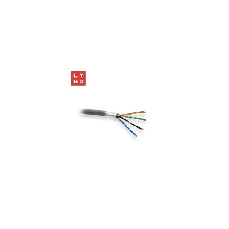 LYNX FTP kabel, Cat5e, LSZH, 0,5mm, celoměděný, vnitřní, šedý, box 305m