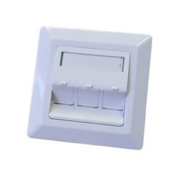Zásuvka neosazená universální 3 port - 80x80