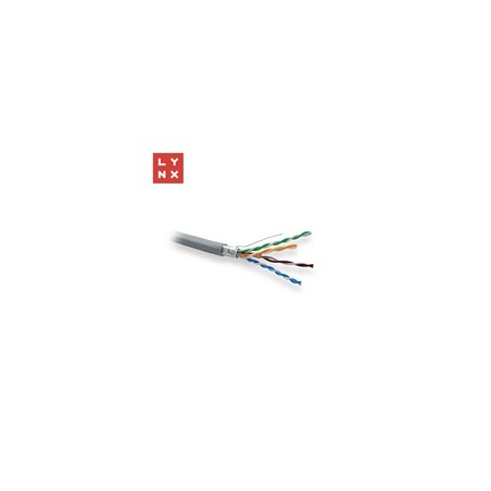 LYNX FTP kabel Cat5e, PVC, 0,5mm, celoměděný, vnitřní, šedý, box 305m
