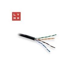 LYNX UTP kabel Cat5e, PE (Fca), celoměděný, venkovní, černý, box 305m