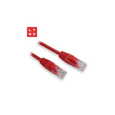 LYNX UTP patch kabel Cat5e, PVC, CCA, 10m, červený