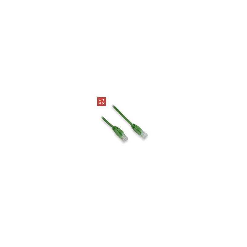 LYNX UTP patch kabel Cat5e, PVC, CCA, 10m, zelený