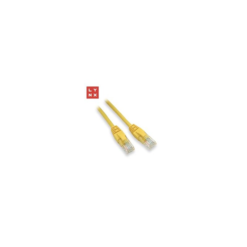 LYNX UTP patch kabel Cat5e, PVC, CCA, 7m, žlutý