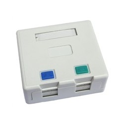 Zásuvka neosazená 2x RJ45 na omítku