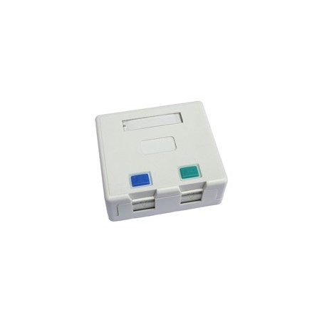 Zásuvka neosazená 2x RJ45 na omítku