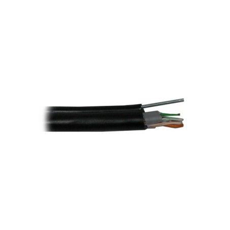 UTP kabel PlanetElite s nosným lankem, Cat5E, drát, venkovní PE, černý, 305m