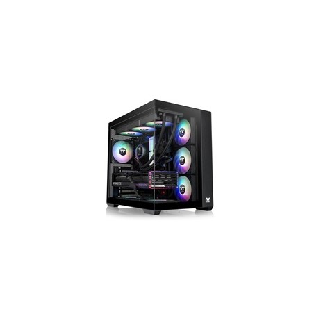 THERMALTAKE Case View 380 TG ARGB, ATX, Průhledná bočnice, 4x 120mm ARGB Fan, černá