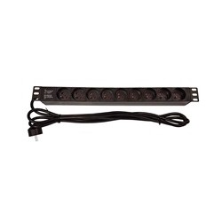 19" rozvodný panel LEXI-Net 9x230V, kabel 3m, 1U