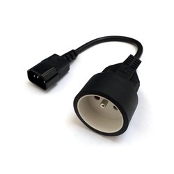 Redukce pro UPS (IEC320-C14) - FR zásuvka (CEE7/5), 30cm