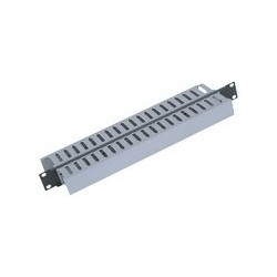 TRITON 19" vyvazovací panel 1U oboustranná plastová lišta, šedá