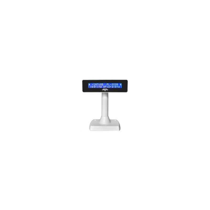 Virtuos zákaznický displej Virtuos FL-2025MB 2x20, USB, bílý