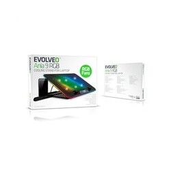 EVOLVEO A101RGB, chladící podložka pro notebook, 2x ventilátor, RGB podsvícení