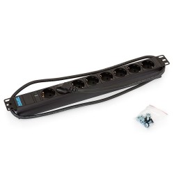 TRITON 19" rozvodný panel 8x230V ČSN - 2m, černý
