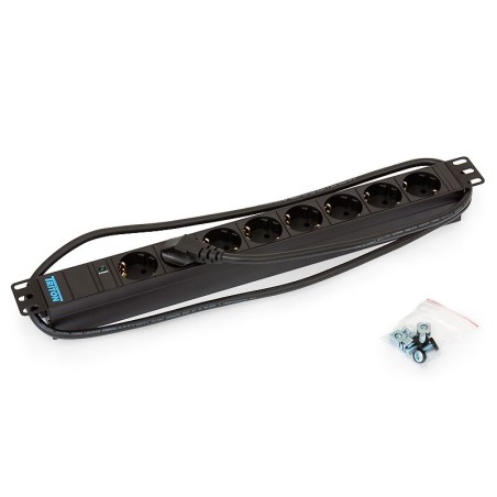 TRITON 19" rozvodný panel 8x230V ČSN - 2m, černý
