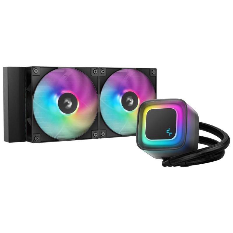 DEEPCOOL Vodní chladič LE240 V2, ARGB, 2x120mm, AM5, LGA1851, černá