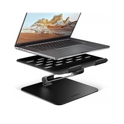 AXAGON STND-LQB hliníkový HQ stojan na notebook 10"-17.3" nastavitelná výška a úhel, černý