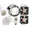 19" ventilace pro nástěnné rozvaděče XtendLan, termostat, 2 ventilátory 120mm, napájecí kabel, spojovací materiál