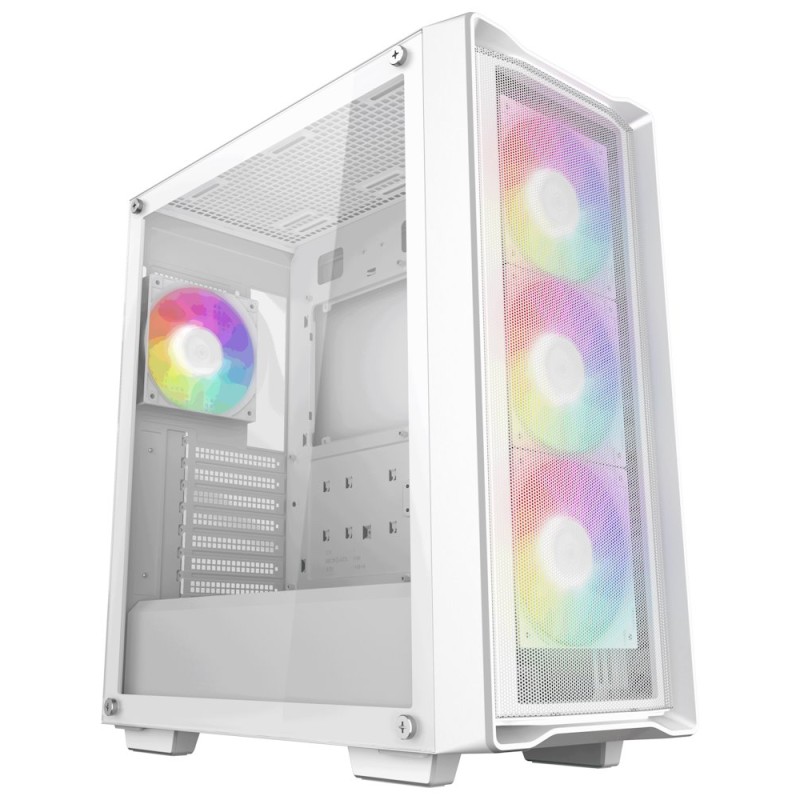 DEEPCOOL Case CC560 MESH V2 WH, ATX, ARGB, Průhledná bočnice, 4x120mm Fan, bílá