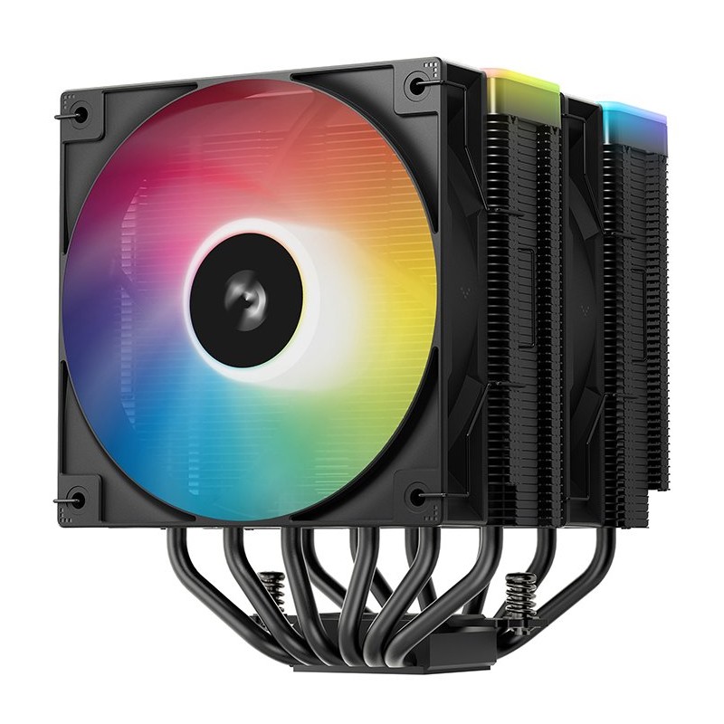 DEEPCOOL CPU Chladič AG620 BK ARGB V2, 2x120mm, LGA1851, AM5, černá