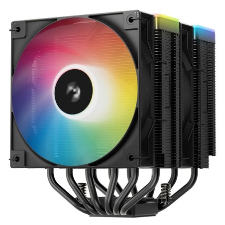 DEEPCOOL CPU Chladič AG620 BK ARGB V2, 2x120mm, LGA1851, AM5, černá